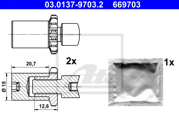 Set accesorii, saboti frana parcare