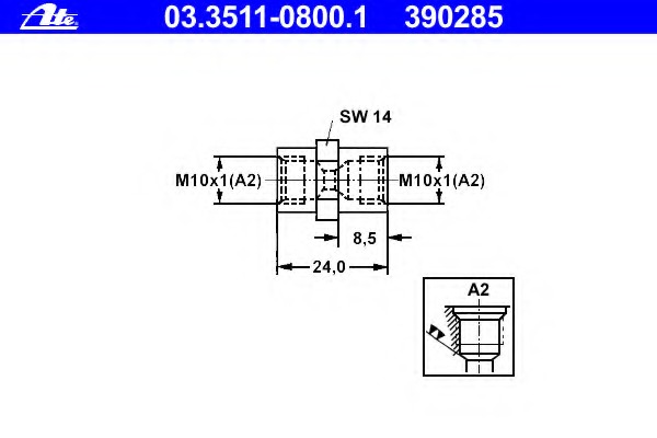 Adaptor, conducte frana