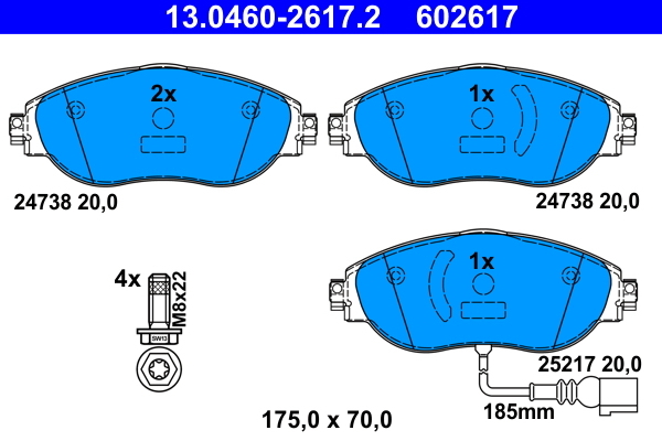 Set placute frana,frana disc