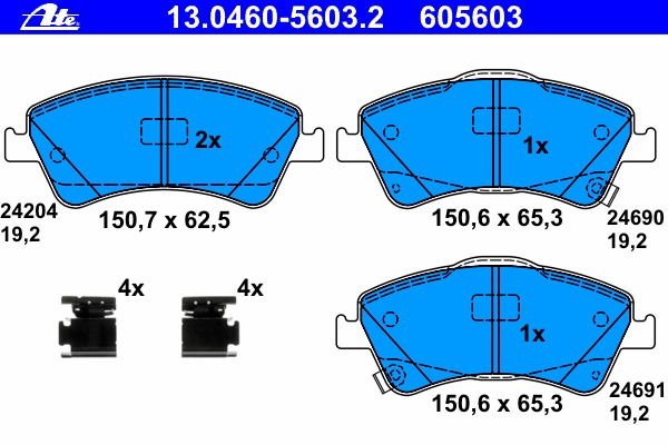 Set placute de frana
