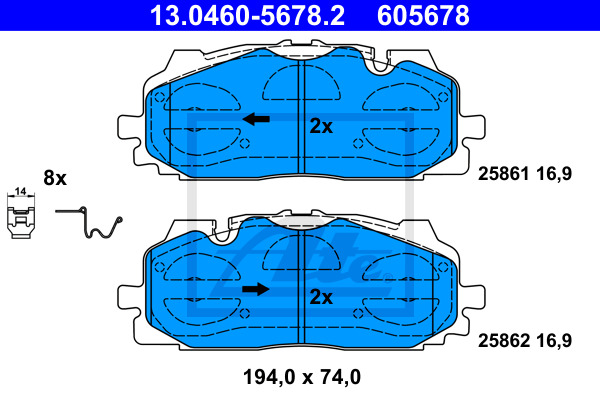 Set placute frana,frana disc