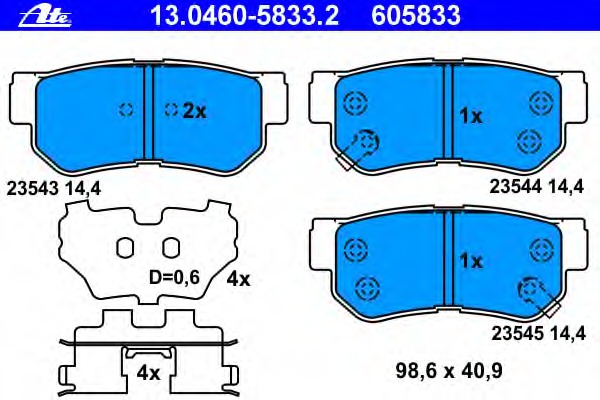 Set placute de frana