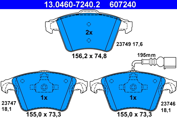 Set placute de frana