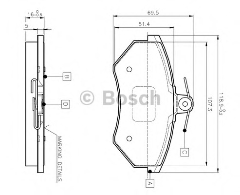 Set placute frana,frana disc