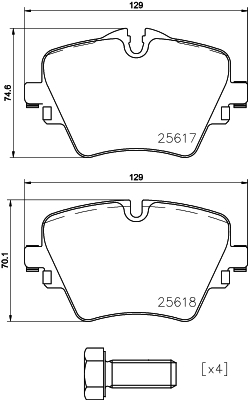 Set placute de frana