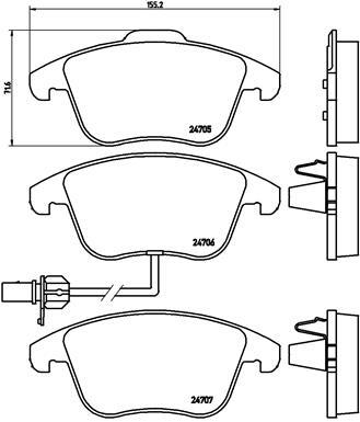 Set placute frana