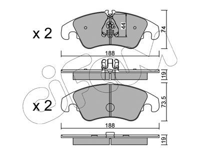 Set placute de frana