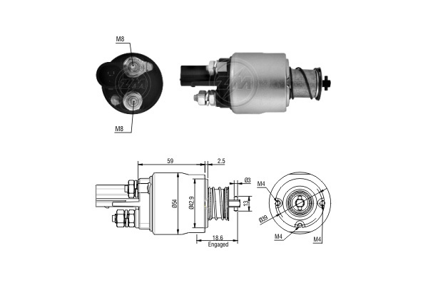 Solenoid, electromotor