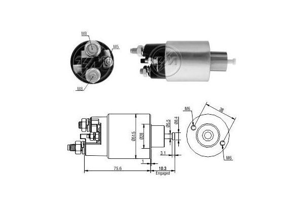 Solenoid, electromotor