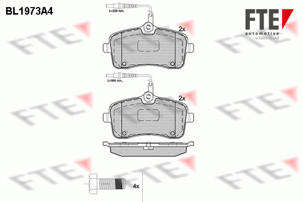 Set placute de frana