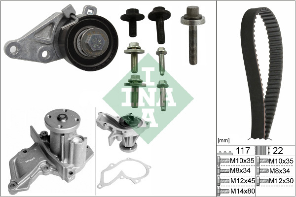 Set pompa apa/curea dintata