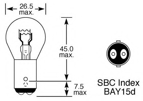 Bec, semnalizator / bec, lampa frana