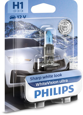 Bec far h1 55w 12v white vision ultra (blister) philips