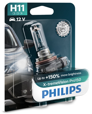 Bec far h11 12v 55w x-treme vision pro150 (blister) philips