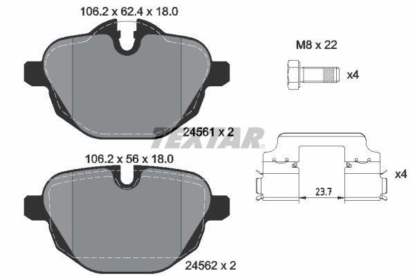 Set placute frana spate