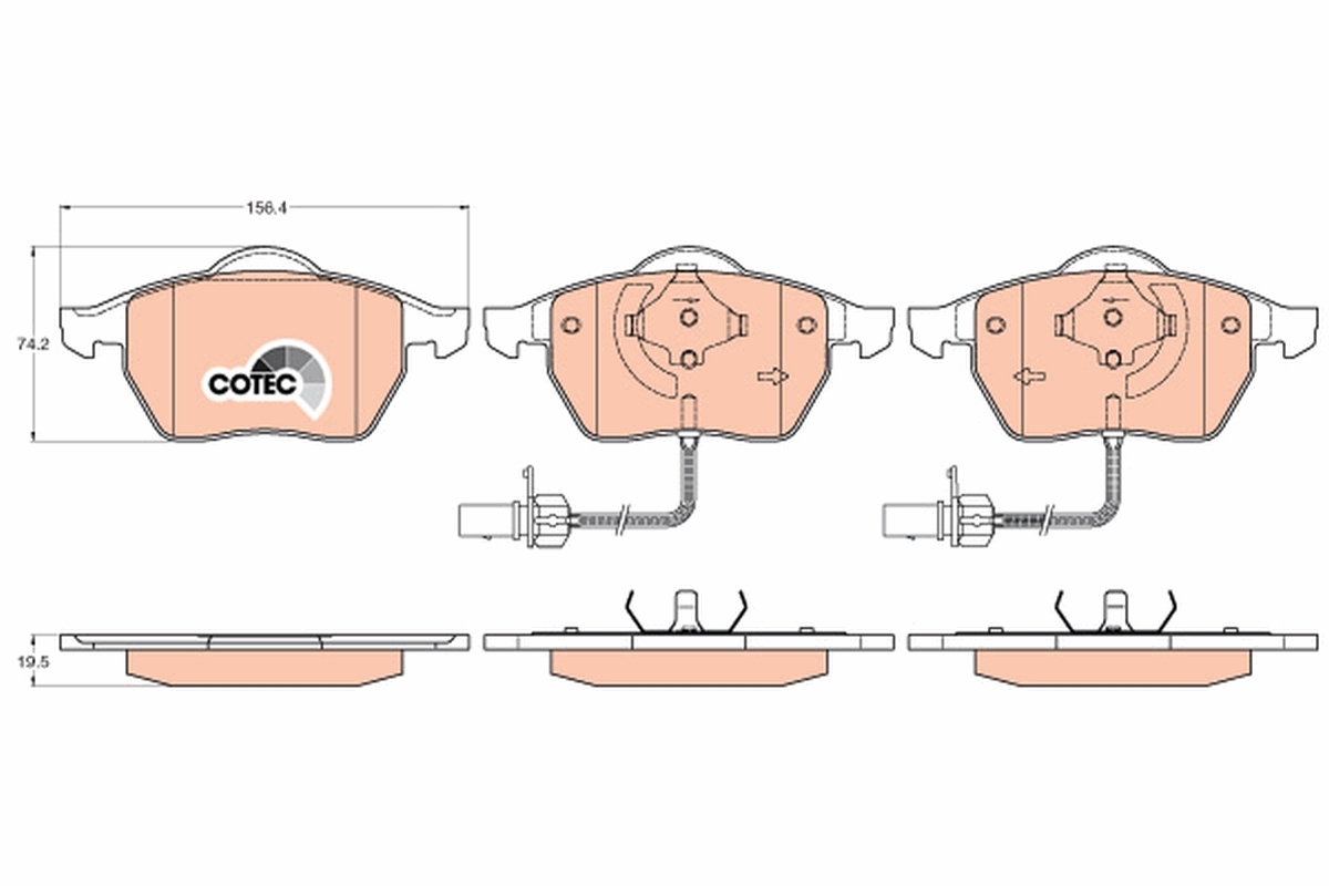 Set placute frana fata