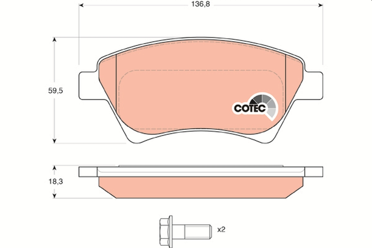 Set placute frana fata ps