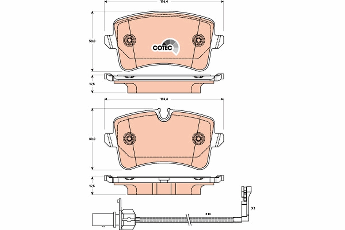 Set placute de frana