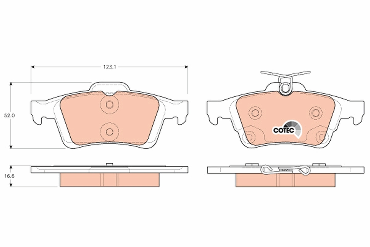 Set placute frana spate