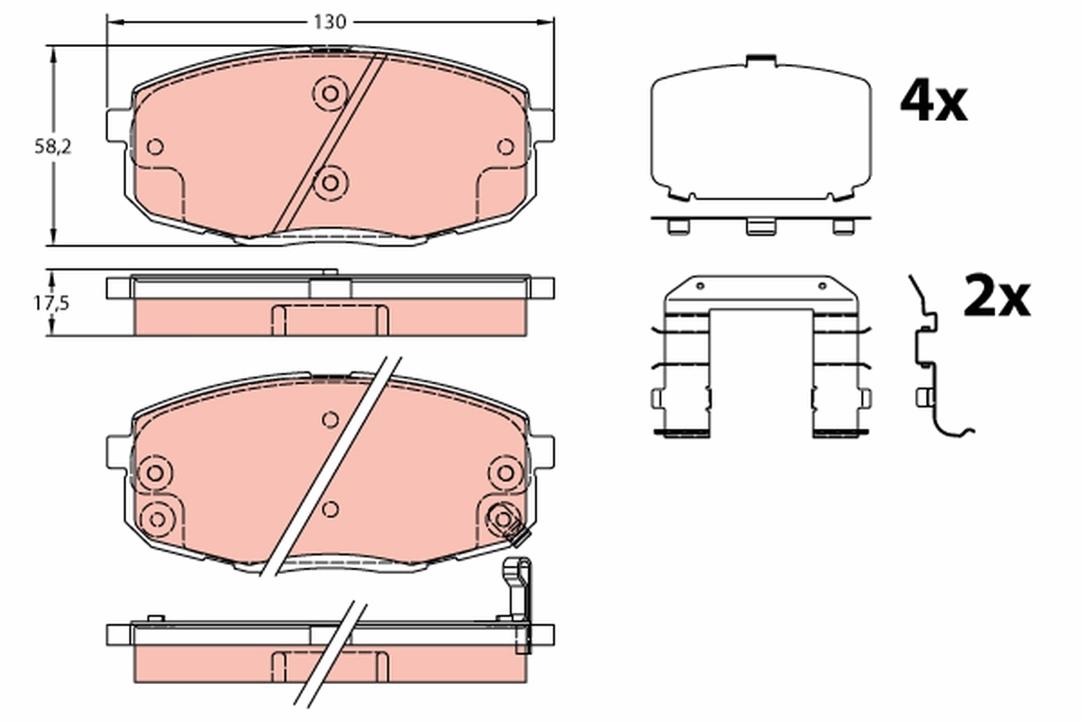 Set placute de frana