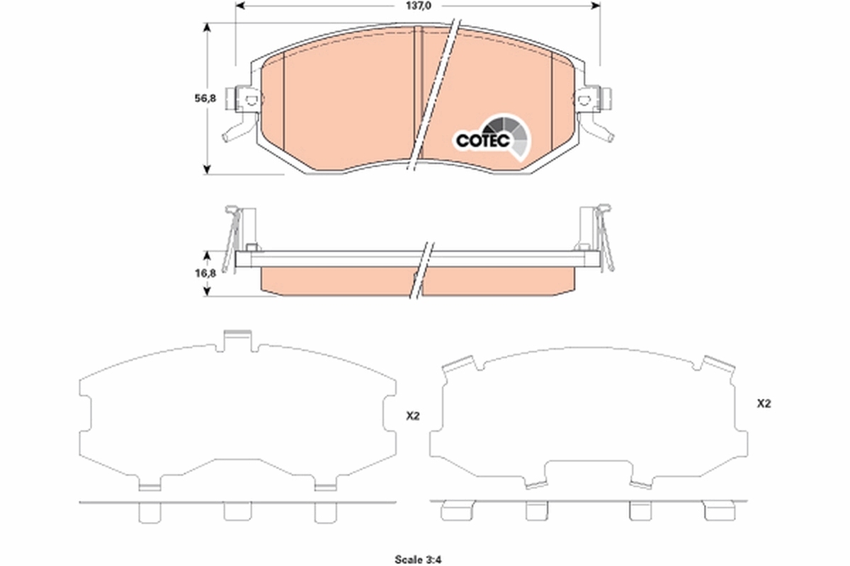 Set placute de frana