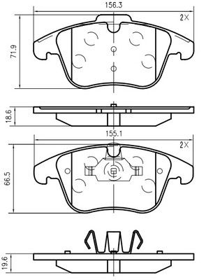 Set placute de frana
