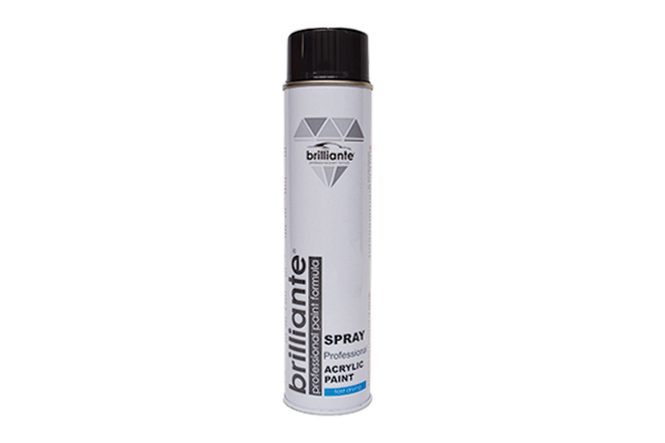 vopsea spray acrilica negru lucios (ral 9005) 600 ml 5232 BRILLIANTE